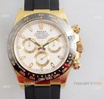 Noob Factory V3 Rolex Daytona Oysterflex Strap White Dial Watch